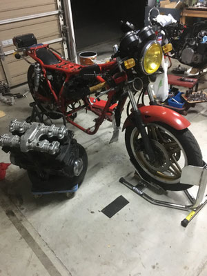 CB750Fを修理致しました。